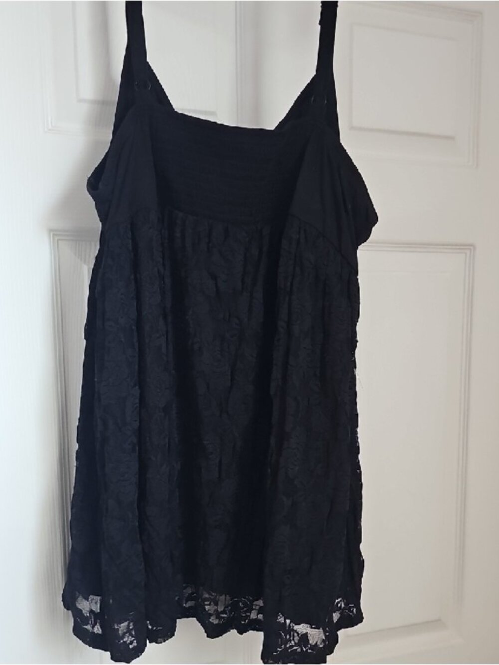 Black Lace Babydoll Top - Picture 2 of 3